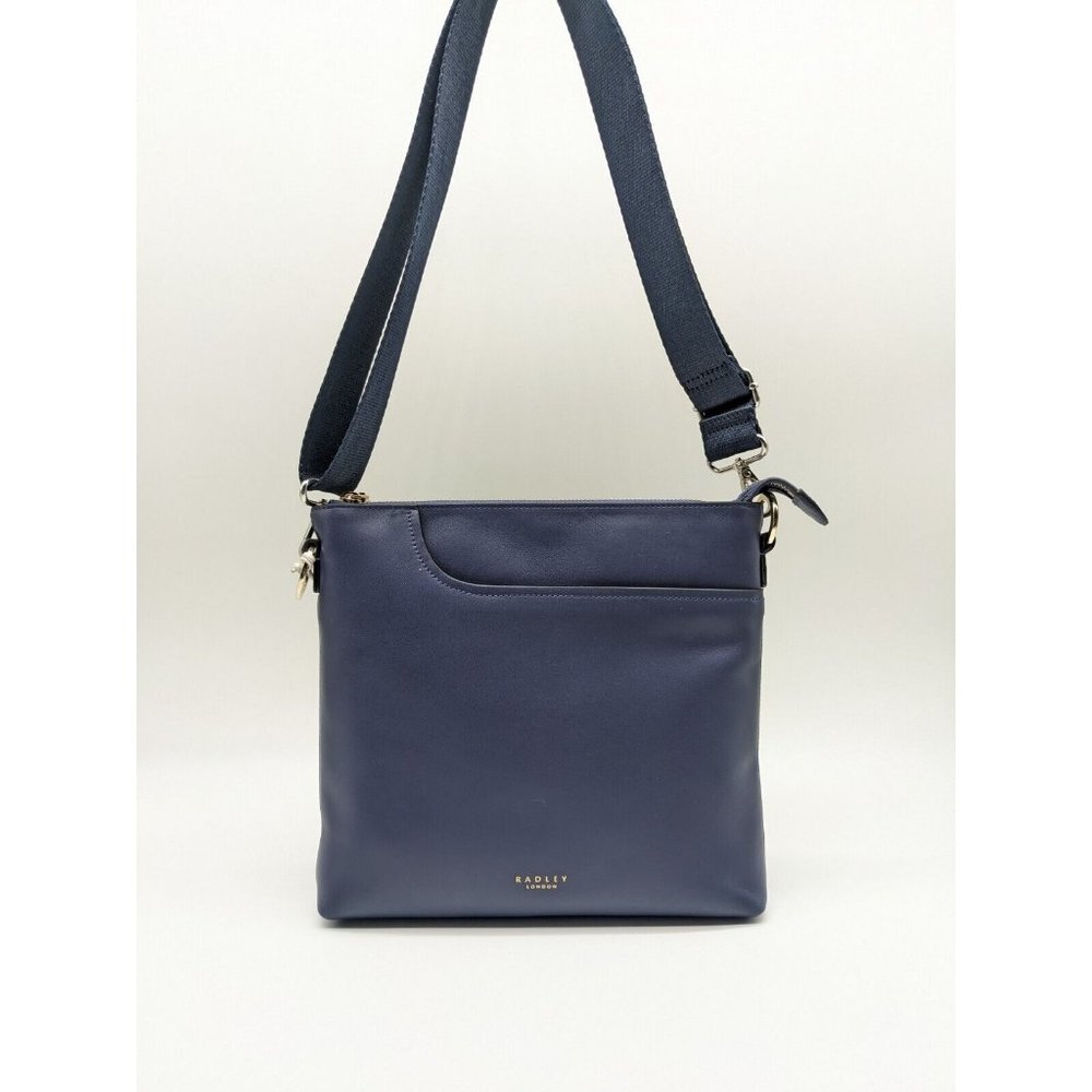 RADLEY London Pockets 2.0 leather small crossbody - NAVY (strap replaced)